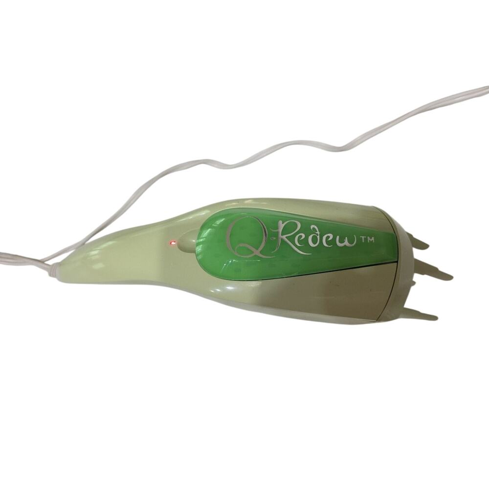 Q-Redew Hair Steamer Straightener Handheld Model 1-001 Green White